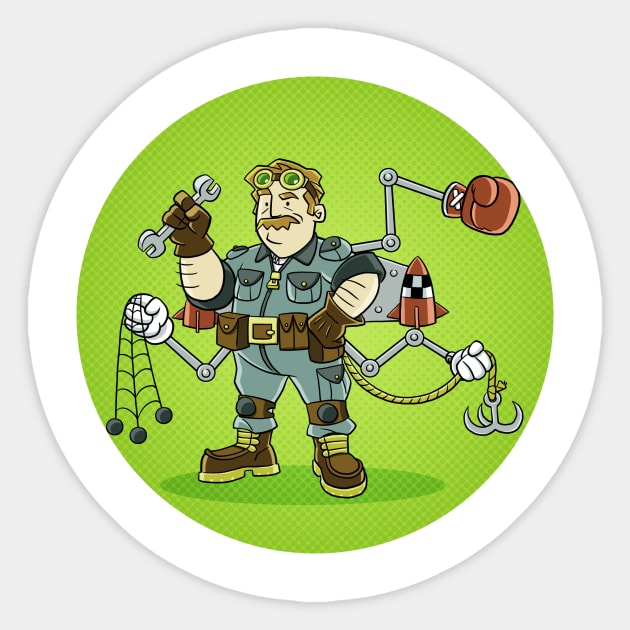 THE REPAIRMAN! Sticker by fredherringbooks